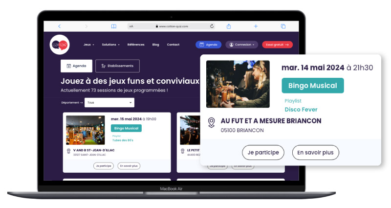 Un agenda public pour référencer vos animations et des outils pour communiquer en amont de vos événements !